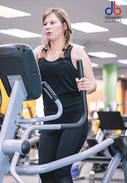 lady running on the treadmill